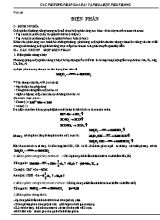 Các phương pháp giải bài tập Hóa học phổ thông